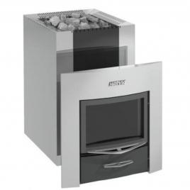 Дровяная печь Harvia 22 Duo Steel Black Kombo