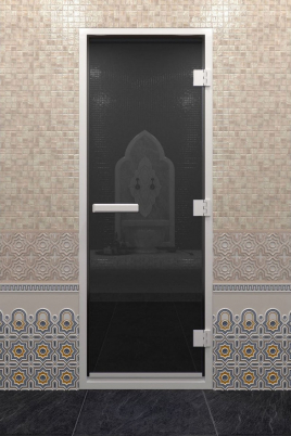 Дверь DoorWood для хамам Черный жемчуг