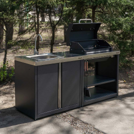 Модуль уличной кухни Helios SMART-900 Шкаф с мойкой (HS-KU01-SHM900)
