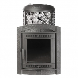 Печь банная Атмосфера L KTT с комбинированной облицовкой "Окаменевшее дерево" наборное
