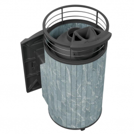 Печь банная Атмосфера XL в ламелях "Талькохлорит" + сетка с тоннелем