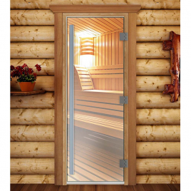 Стеклянные двери DoorWood Престиж, стекло прозрачное, коробка ольха