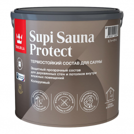 Защитная пропитка для дерева Tikkurila Supi SAUNA PROTECT EP 2.7 л.
